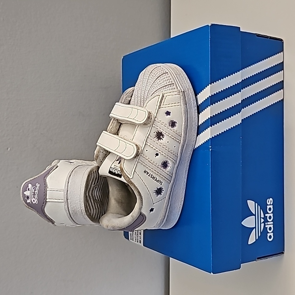 ADIDAS Superstar Purple Floral Toddler 5